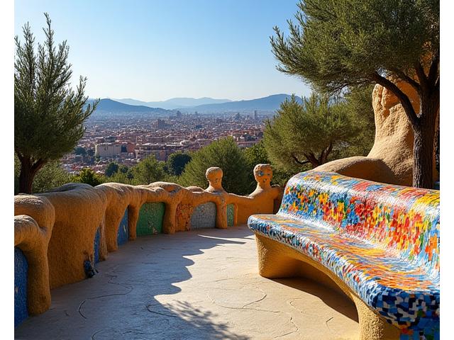 Parque Güell de Gaudí en Barcelona