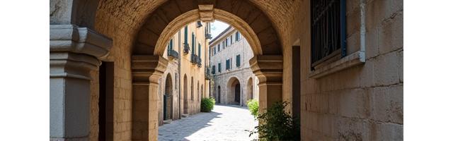 Arco medieval en una ciudad histórica de Castilla