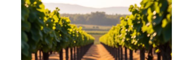 Viñedos y bodegas en La Rioja con copas de vino